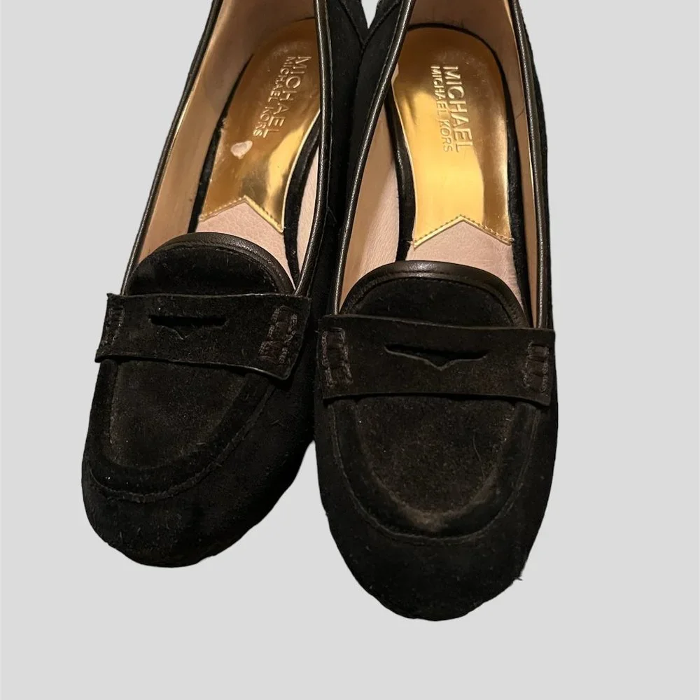 Michael Kors Rory loafer wedge pump size 8 black